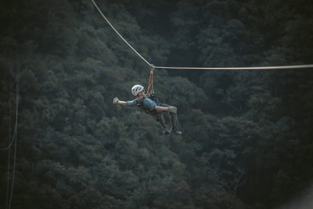 Zip-line on the Inca Jungle Trail